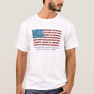 Amerikanische Flaggen-coole Tarnungs-patriotische T-Shirt