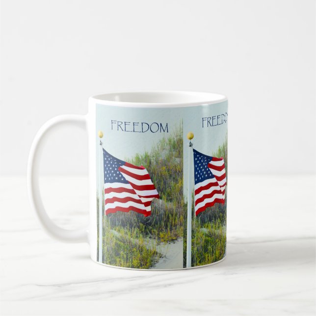 Amerikanische Flaggen-Freiheits-Kaffee-Tasse Kaffeetasse (Links)