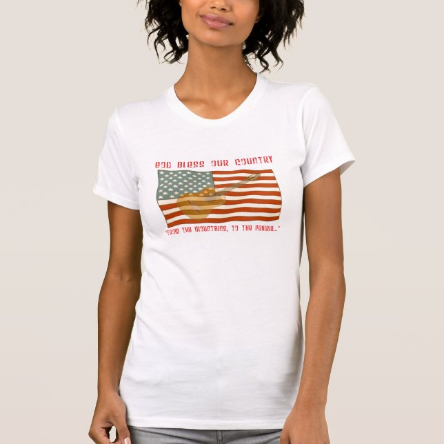 Amerikanische Flaggen-Gitarren-T - Shirt (Vorderseite)