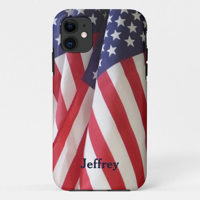Amerikanische Flaggen, Name, Patriotik Case-Mate iPhone Hülle (Rückseite)