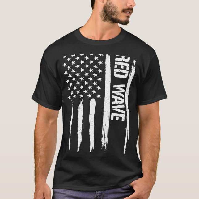 Amerikanische Flaggen-Redewendungen der konservati T-Shirt (Vorderseite)