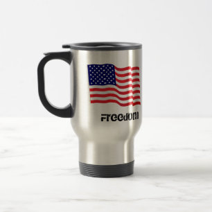 Amerikanische Flaggen-Reise-Tasse Reisebecher