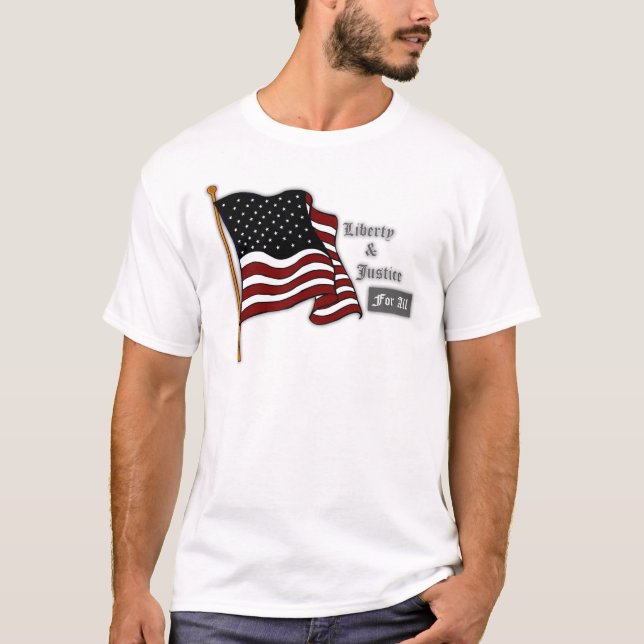 Amerikanische Flaggen-T - Shirt-Freiheit und T-Shirt (Vorderseite)