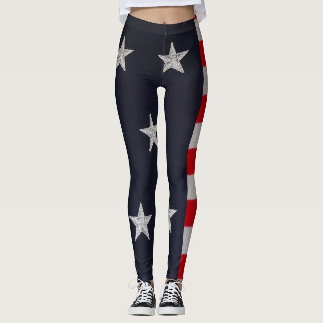 Amerikanische Flaggen-US Flagge-Leggings Leggings (Vorderseite)