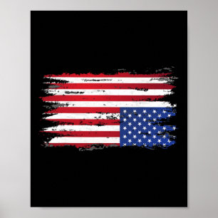 Amerikanische Flaggenangst Auf der Rückseite Patri Poster