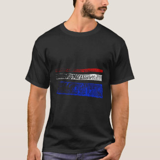 Amerikanische Flaggenfarben verblasste Streifen ur T-Shirt