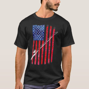 Amerikanische Flaggenfischerei für Coole Fischerei T-Shirt