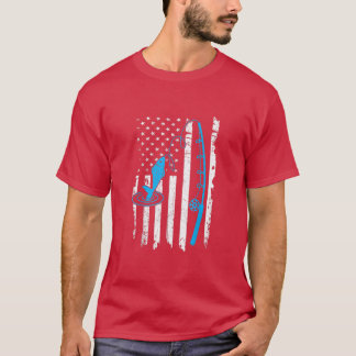 Amerikanische Flaggenfischerei - Vereinigte Staate T-Shirt