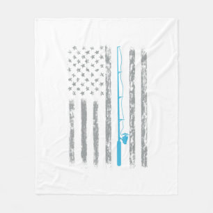 Amerikanische Flaggenfischgeschenke Retro US-Flagg Fleecedecke