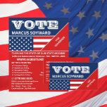 Amerikanische Flaggengestaltung, politische Wahlka Flyer<br><div class="desc">American Flag Design,  Political Campaigner Advertising Flyer von The Business Card Store.</div>