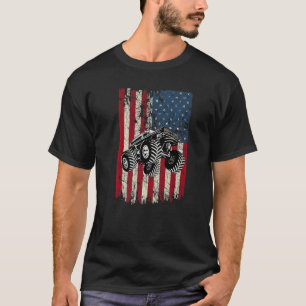 Amerikanische Flaggenmonster Truck Racing US Monst T-Shirt