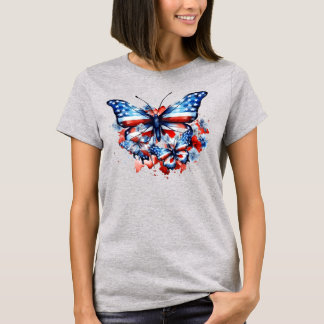 Amerikanische Flaggenschmetterlinge T-Shirt