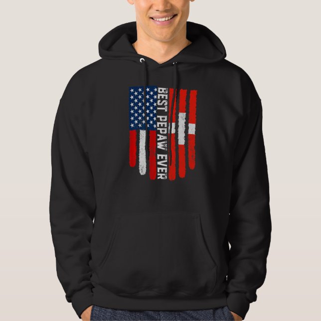 Amerikanische Flaggenschweiz Beste Flagge je Fahne Hoodie (Vorderseite)