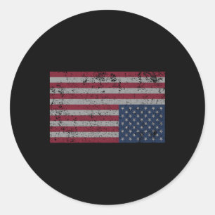 Amerikanische Flaggenstörung Auf dem Kopf Ungeeint Runder Aufkleber