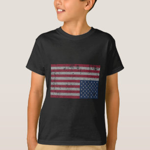 Amerikanische Flaggenstörung Auf dem Kopf Ungeeint T-Shirt