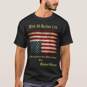 Amerikanische Flaggenstörung von Thomas Jefferso T-Shirt
