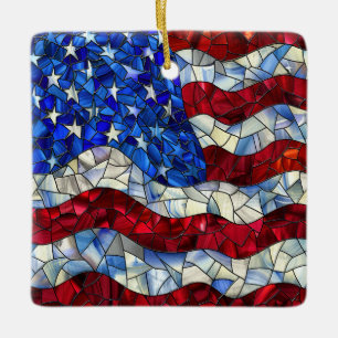 Amerikanische Flaggenverkleidung Keramikornament
