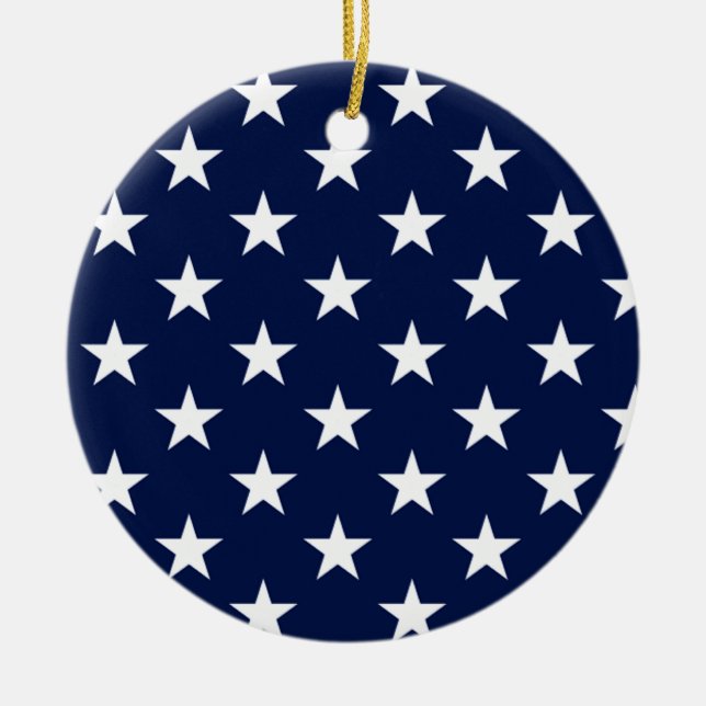Amerikanische Flaggenverzierung Keramik Ornament (Vorne)