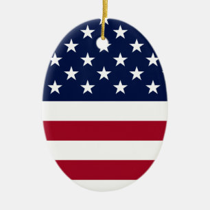Amerikanische Flaggenverzierung Keramik Ornament