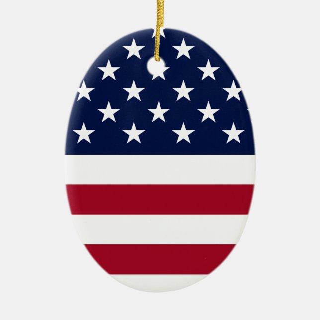 Amerikanische Flaggenverzierung Keramik Ornament (Vorne)