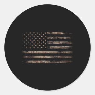 Amerikanische Flaggenwüste Camouflage erschüttert Runder Aufkleber