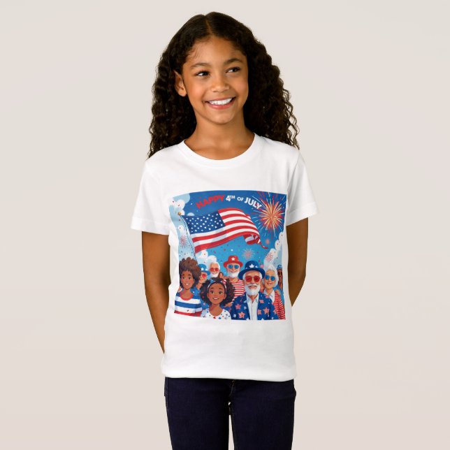 Amerikanische Flamme T-Shirt (Vorne ganz)