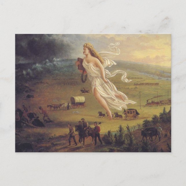 Amerikanische Fortschritte Postkarte (Vorderseite)