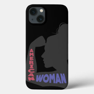 Amerikanische Frau dunkelgrau Case-Mate iPhone Hülle