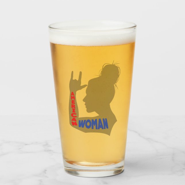 Amerikanische Frau I Liebe Glas (Vorne (Gefüllt))