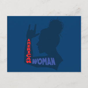 Amerikanische Frau I Liebe Postkarte