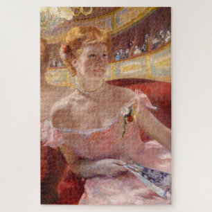 Amerikanische Frau mit Perlenschmuck und rosa Klei Puzzle