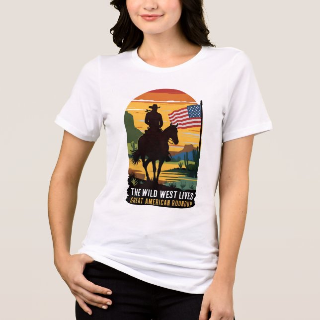 Amerikanische Frauen Shirts, amerikanische Shirt,  Tri-Blend Shirt (Vorderseite)