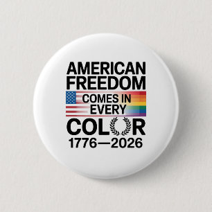 Amerikanische Freiheit gibt es in allen Farben LGB Button