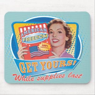 Amerikanische Freiheit Retro Mousepad