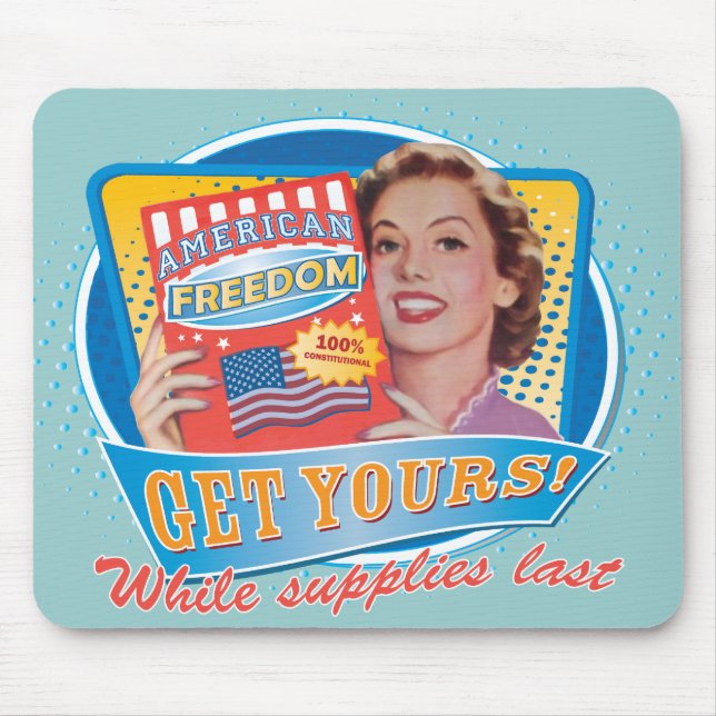 Amerikanische Freiheit Retro Mousepad (Vorne)