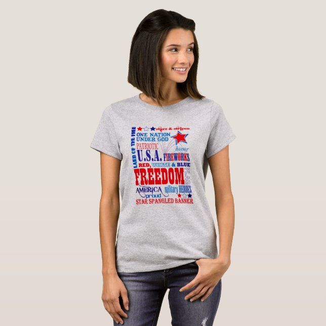 Amerikanische Freiheit T-Shirt (Vorne ganz)