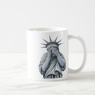 Amerikanische Freiheitsstatue schreien Funny Meme Kaffeetasse