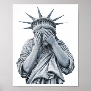 Amerikanische Freiheitsstatue schreien Funny Meme Poster