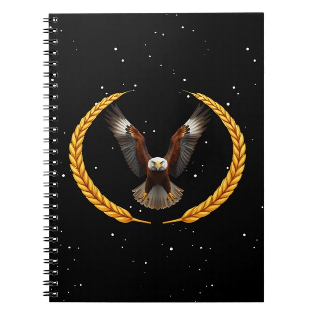 Amerikanische Freiheitsszene | Patriotic Eagle Notizblock (Vorderseite)