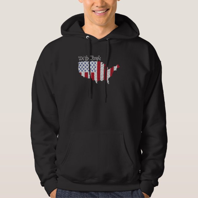 Amerikanische Friedensflagge Wir das Volk Amerika Hoodie (Vorderseite)
