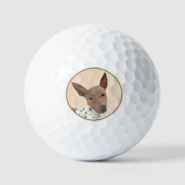 Amerikanische Friseurmalerei - Hundekunst Golfball (Vorderseite)