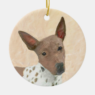 Amerikanische Friseurmalerei - Hundekunst Keramik Ornament