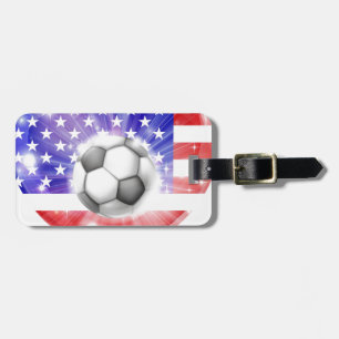 Amerikanische Fußballherzflagge Gepäckanhänger