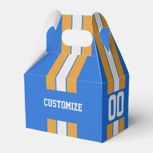 Amerikanische Fußballmannschaft Farben blau und ge Geschenkschachtel