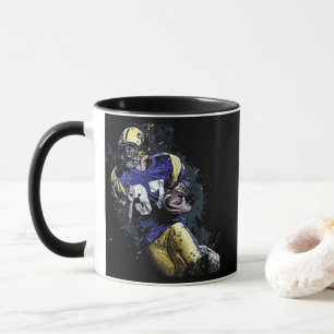 Amerikanische Fußballspieler in Cartoon-Tasse Tasse
