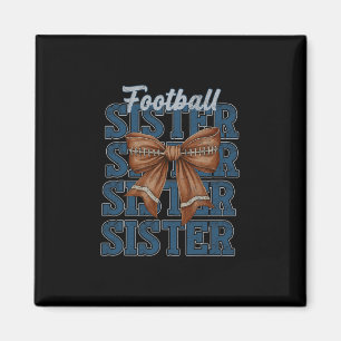 Amerikanische Fußll-Schwester Coquette Bow Thanksg Magnet