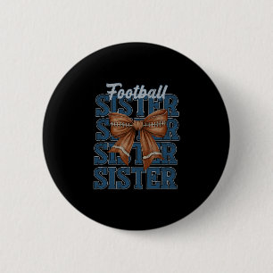 Amerikanische Fußll-Schwester Coquette Schleife Th Button