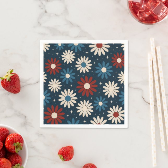Amerikanische Gänseblümchen Serviette (Beispiel)