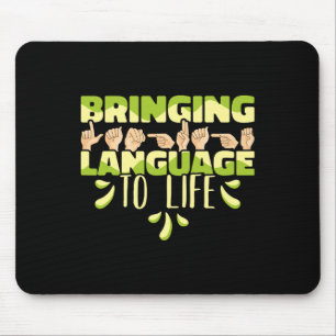 Amerikanische Gebärdensprache Asl Bringt Sprache Z Mousepad