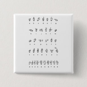 Amerikanische Gebärdensprache (ASL) Button